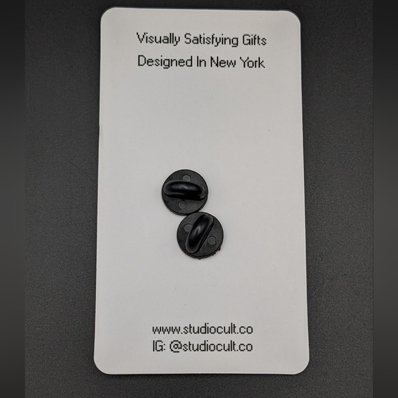 SET OF 2 - STUDIO Cult We Met "Online" Rose Gold Toned Enamel Pin- NWT - Picture 3 of 3